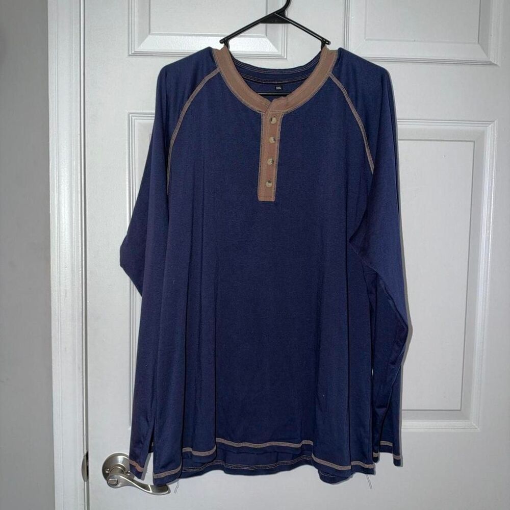 Men's Navy and Blue Shirt